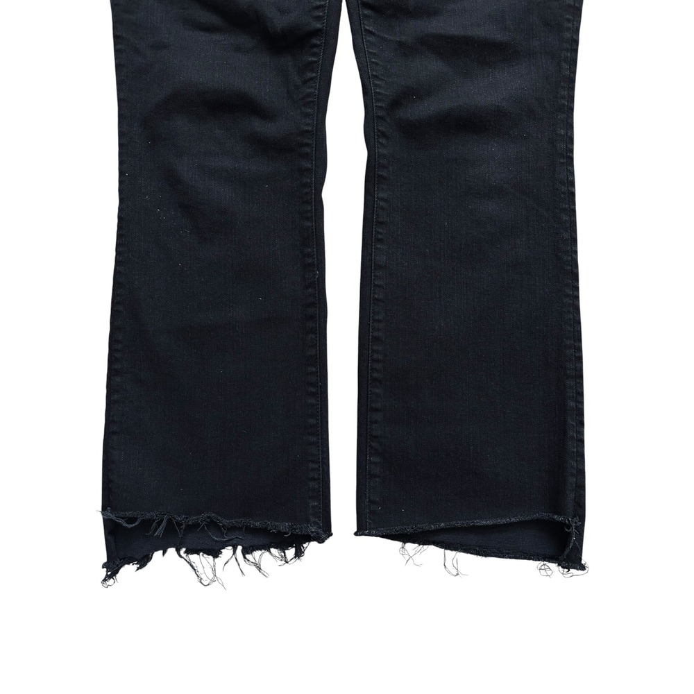 MOTHER Insider Crop Step Fray Jeans 30 Not Guilty Black Bootcut - Picture 3 of 10